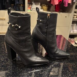 Valentino Black Studded Heeled Boots